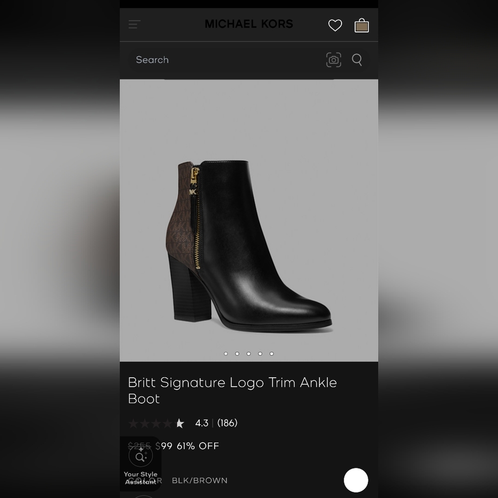 Michael Kors black logo Ankle boots.